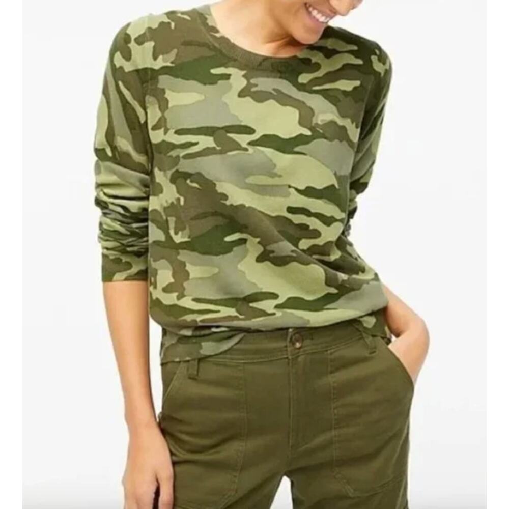 J. Crew Factory Camo Teddie Sweater- Small
